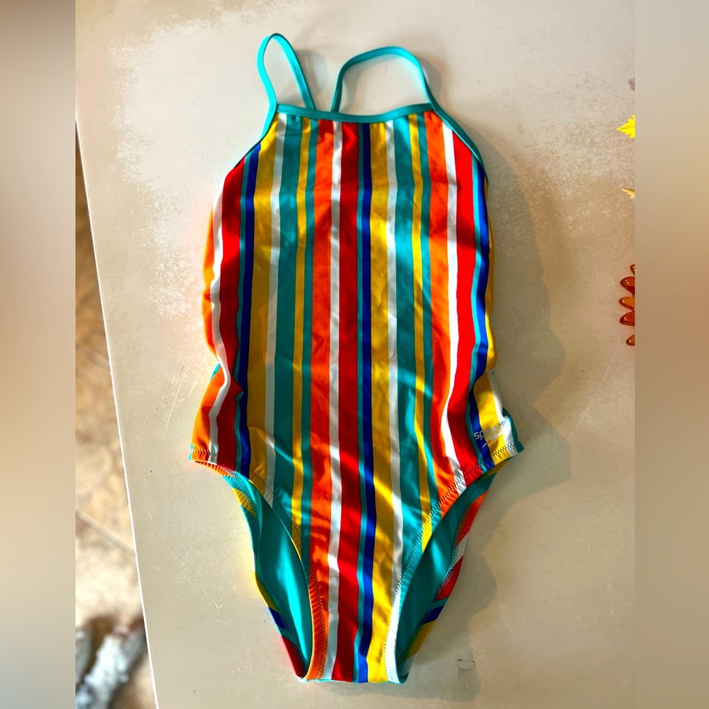 Speedo Women’s The One Printed One Piece Swimsuit CD4 Clean Stripe Size:34.